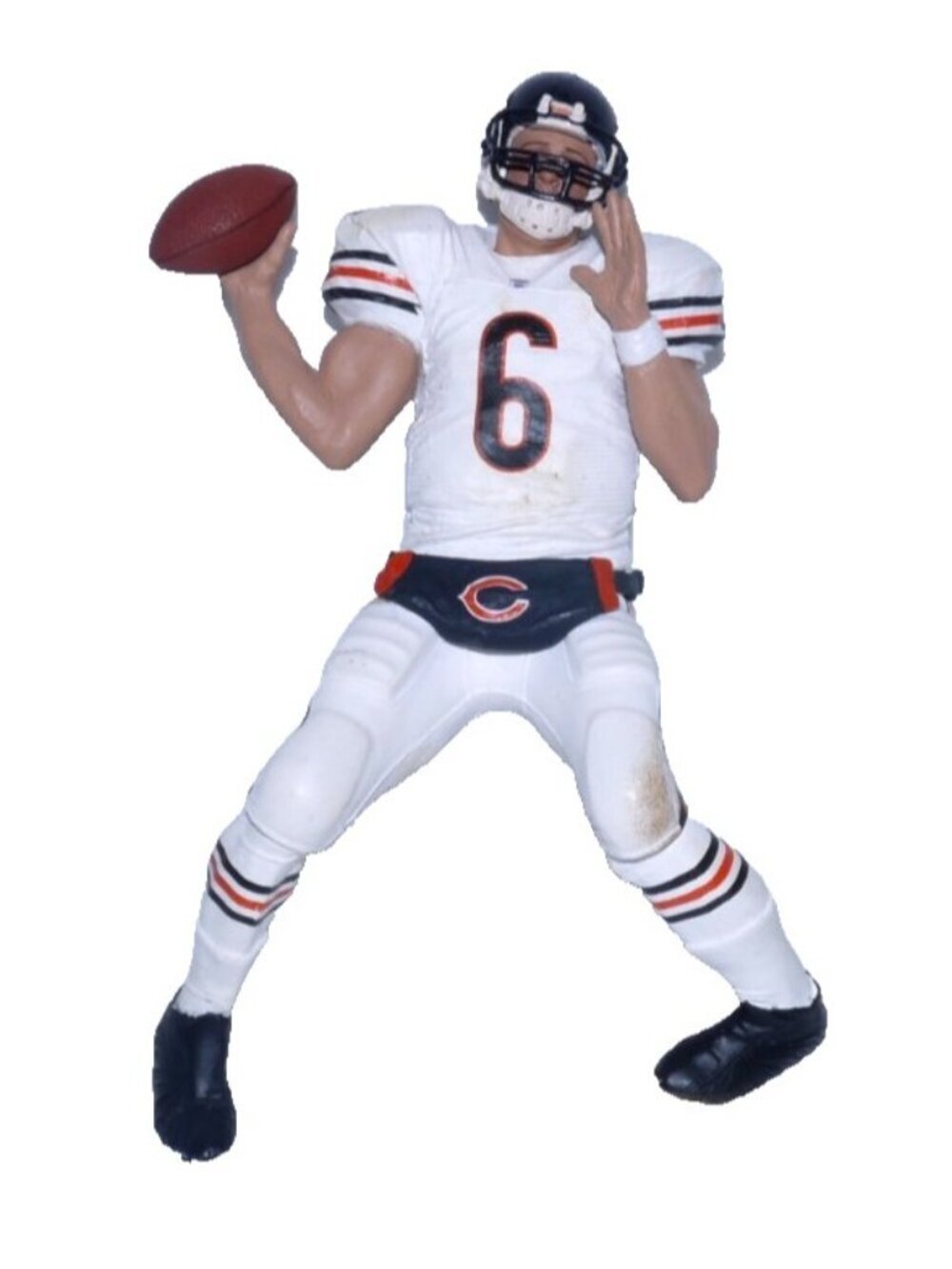Jay Cutler #6 Chicago Bears poseable 6.5" figure with foot pin McFarlane